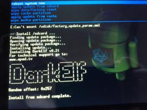 Installing the DarkElf ROM